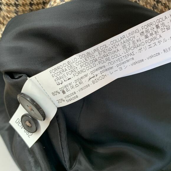 ZARA Blazer Jacket Women Large Brown Black Houndstooth Classic Work Office - Picture 7 of 8